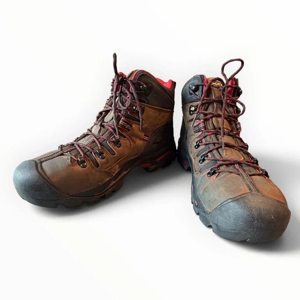 Keen Utility Durand II Mid Work Boots 13 Brown Red Waterproof Carbon Toe EH